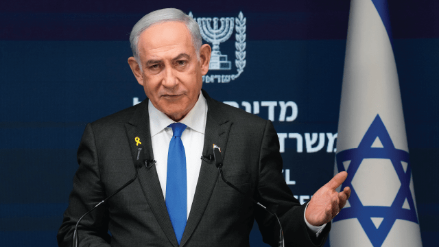 Israeli Prime Minister Benjamin Netanyahu speaks during a news conference in Jerusalem on Sept. 2, 2024. (Ohad Zwigenberg/Pool/AFP via Getty Images)
